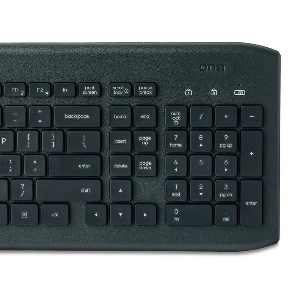 NEW SURF ONN Black White Key Wireless BlueTooth Keyboard Mouse Mousepad Set